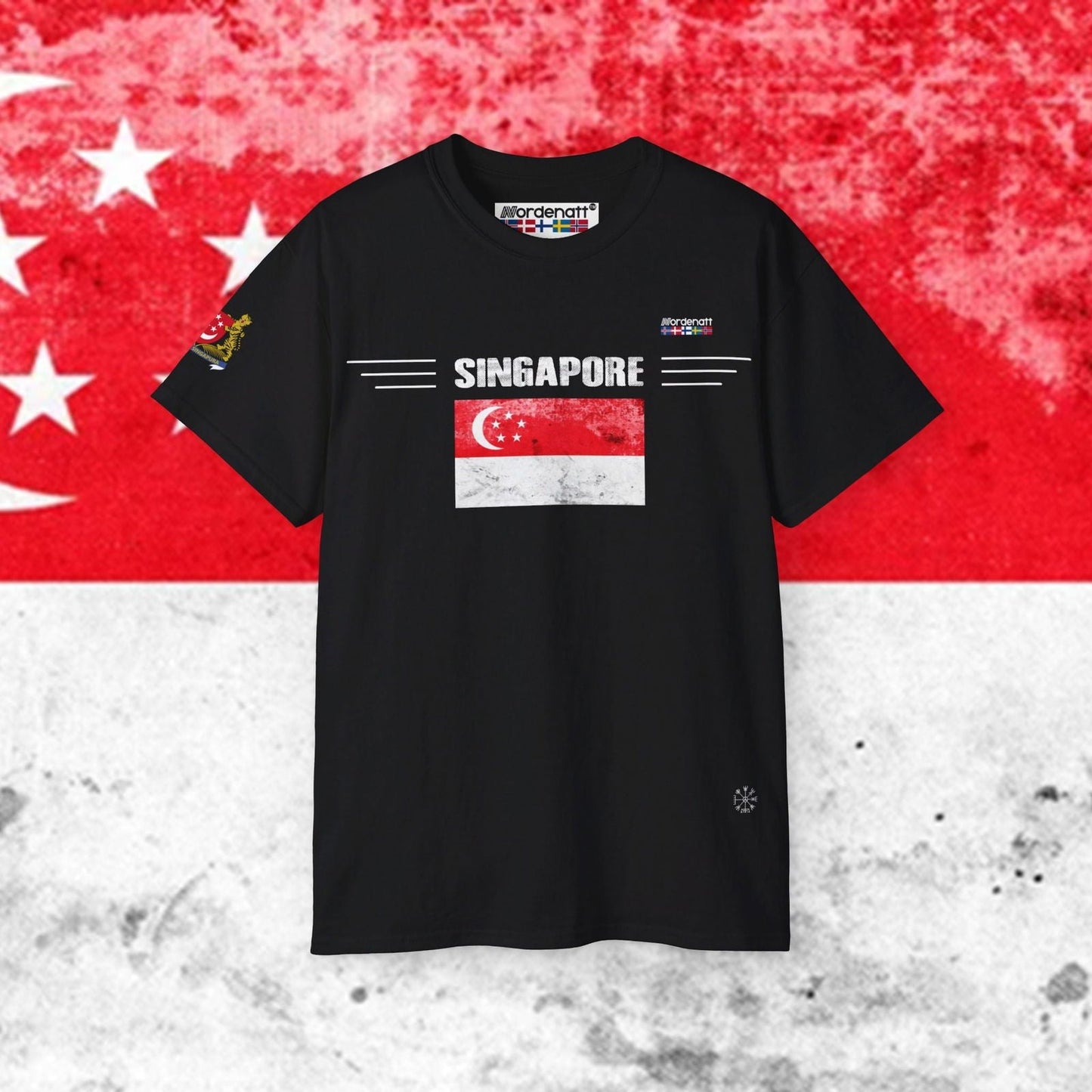 Singapore Soft Cotton Flag T-Shirt - Nordenatt TM