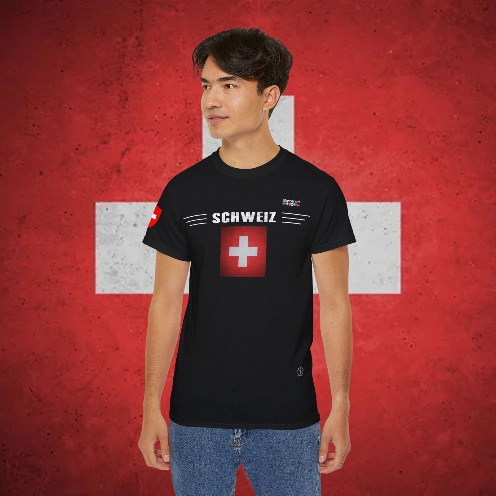 Switzerland Heritage Flag T-Shirt - Nordenatt TM