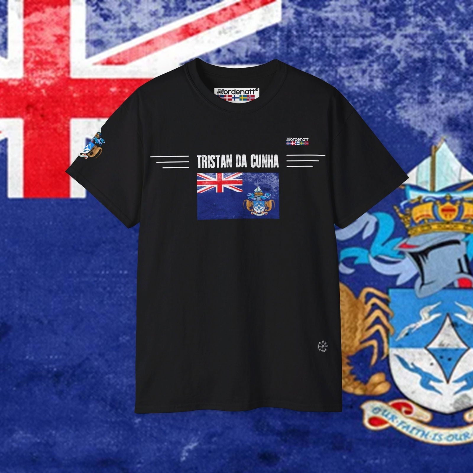 Tristan Da Cunha Soft Cotton Flag T-Shirt - Nordenatt TM