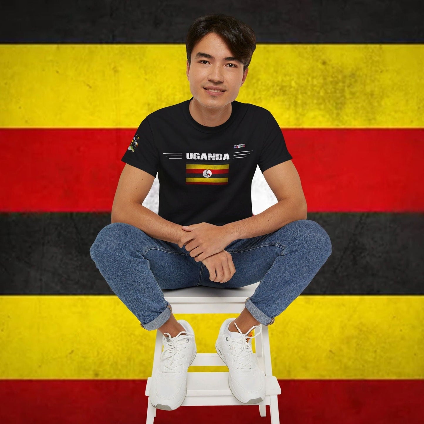 Uganda Flag Premium Cotton Tee - Nordenatt TM