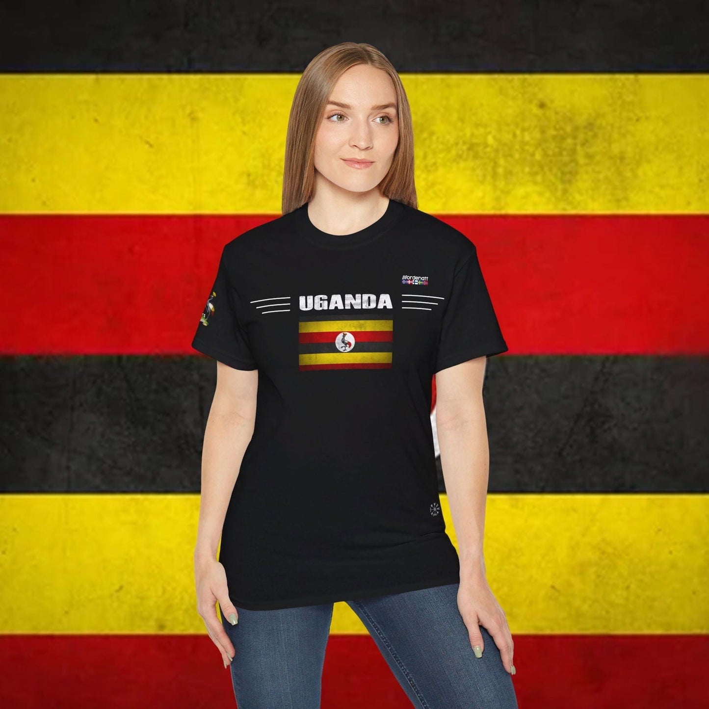 Uganda Flag Premium Cotton Tee - Nordenatt TM