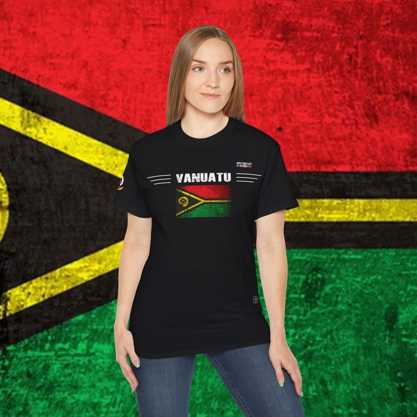 Vanuatu Soft Cotton Flag T-Shirt - Nordenatt TM