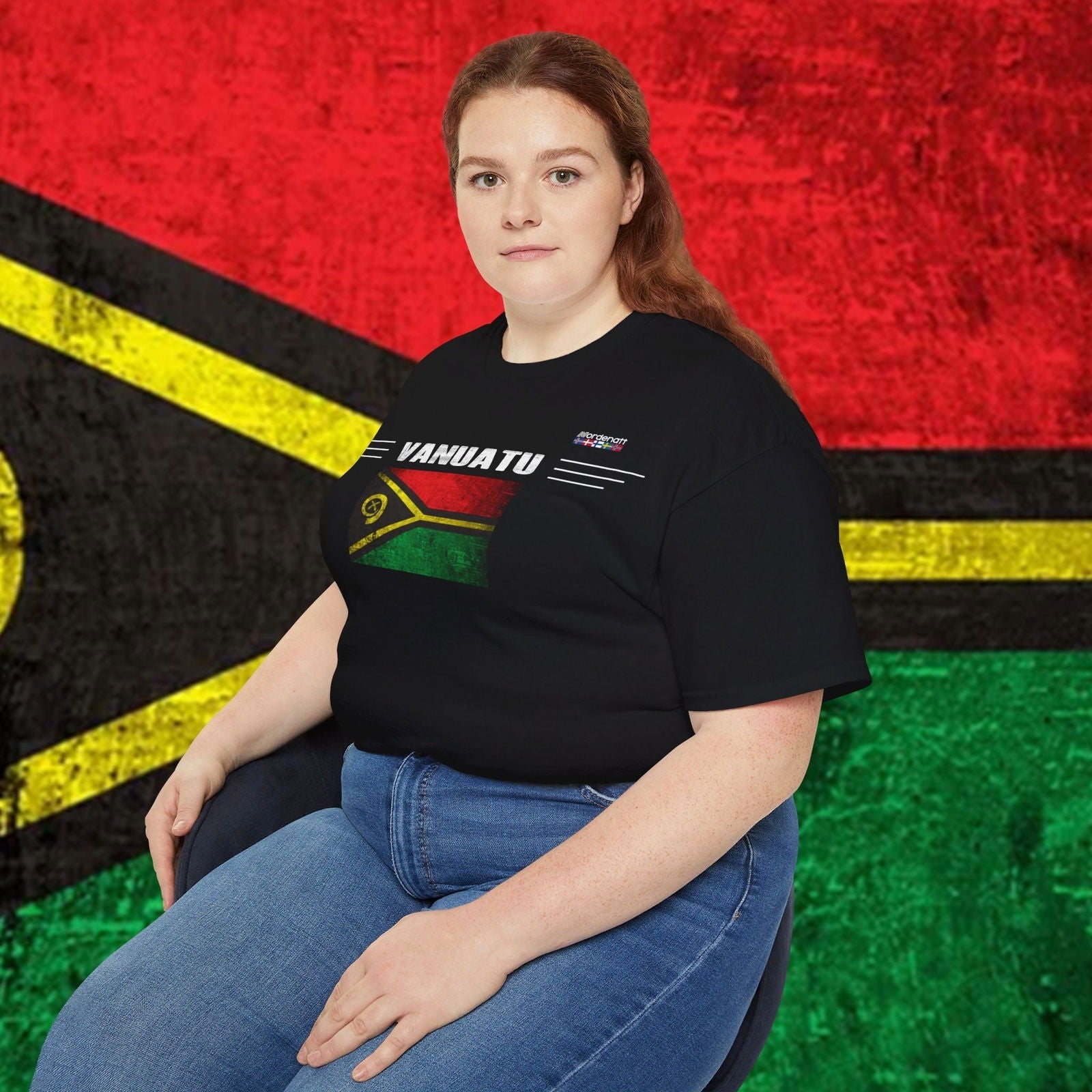 Vanuatu Soft Cotton Flag T-Shirt - Nordenatt TM