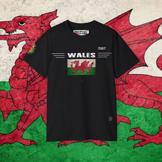 Wales Flag Premium Cotton Tee - Nordenatt TM