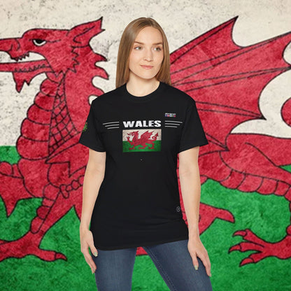 Wales Flag Premium Cotton Tee - Nordenatt TM