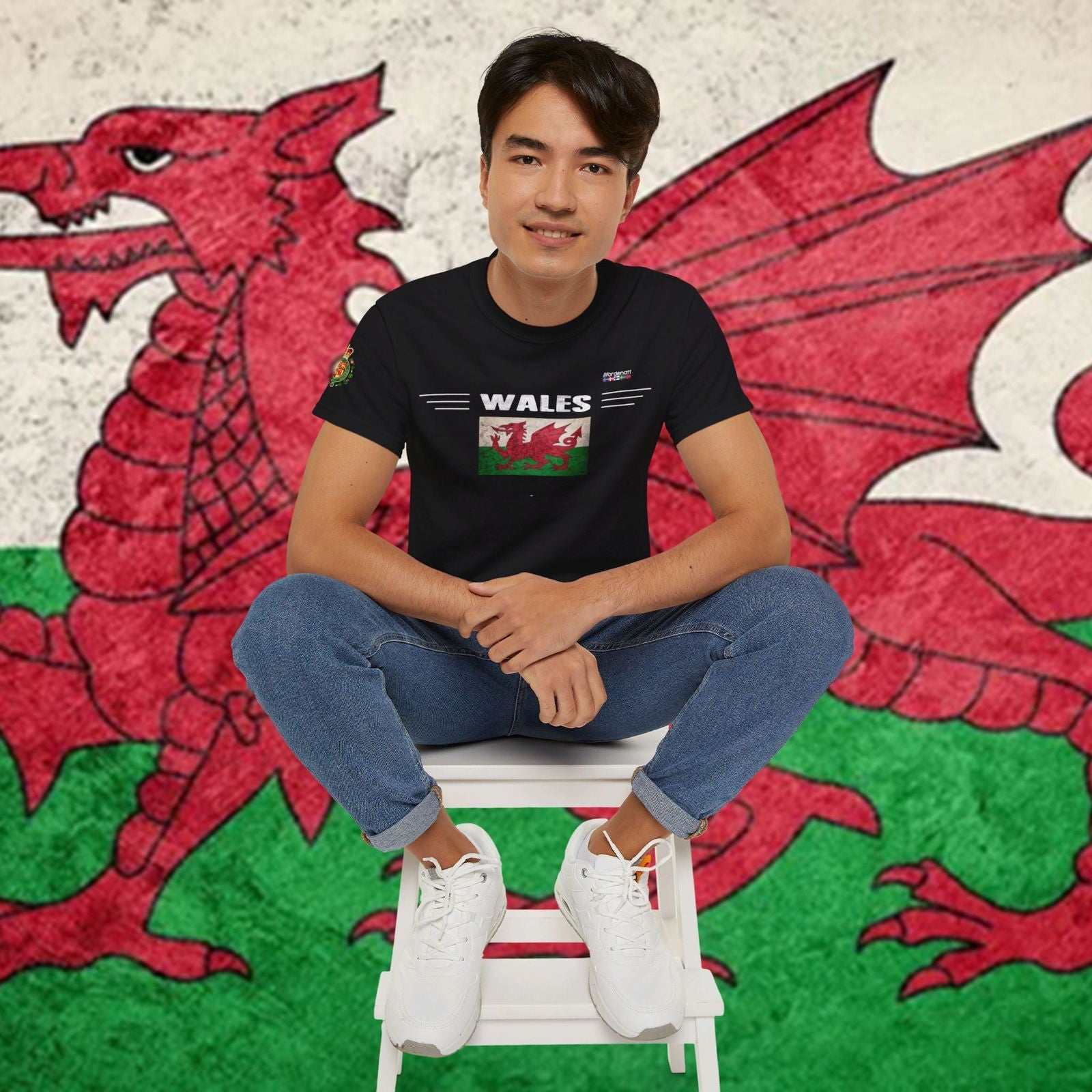 Wales Flag Premium Cotton Tee - Nordenatt TM