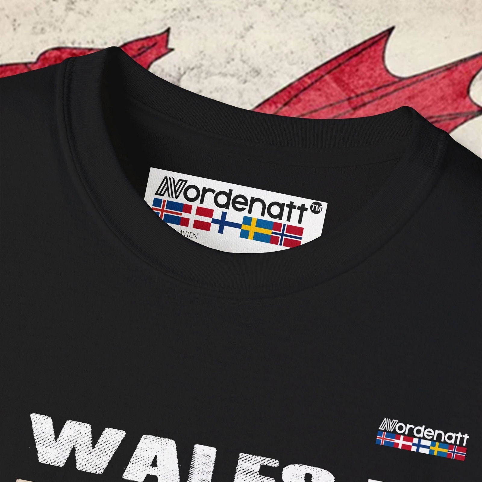 Wales Flag Premium Cotton Tee - Nordenatt TM