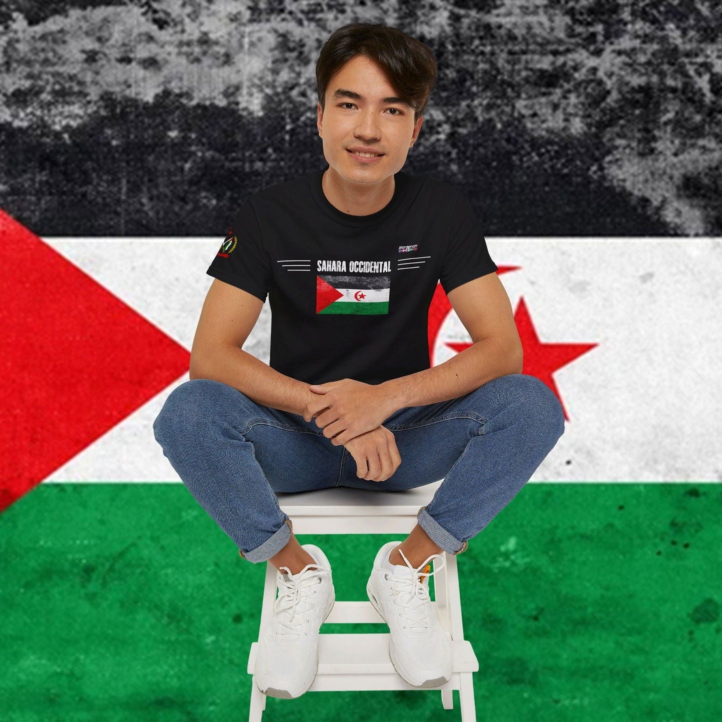 Western Sahara Flag Premium T-Shirt - Nordenatt TM