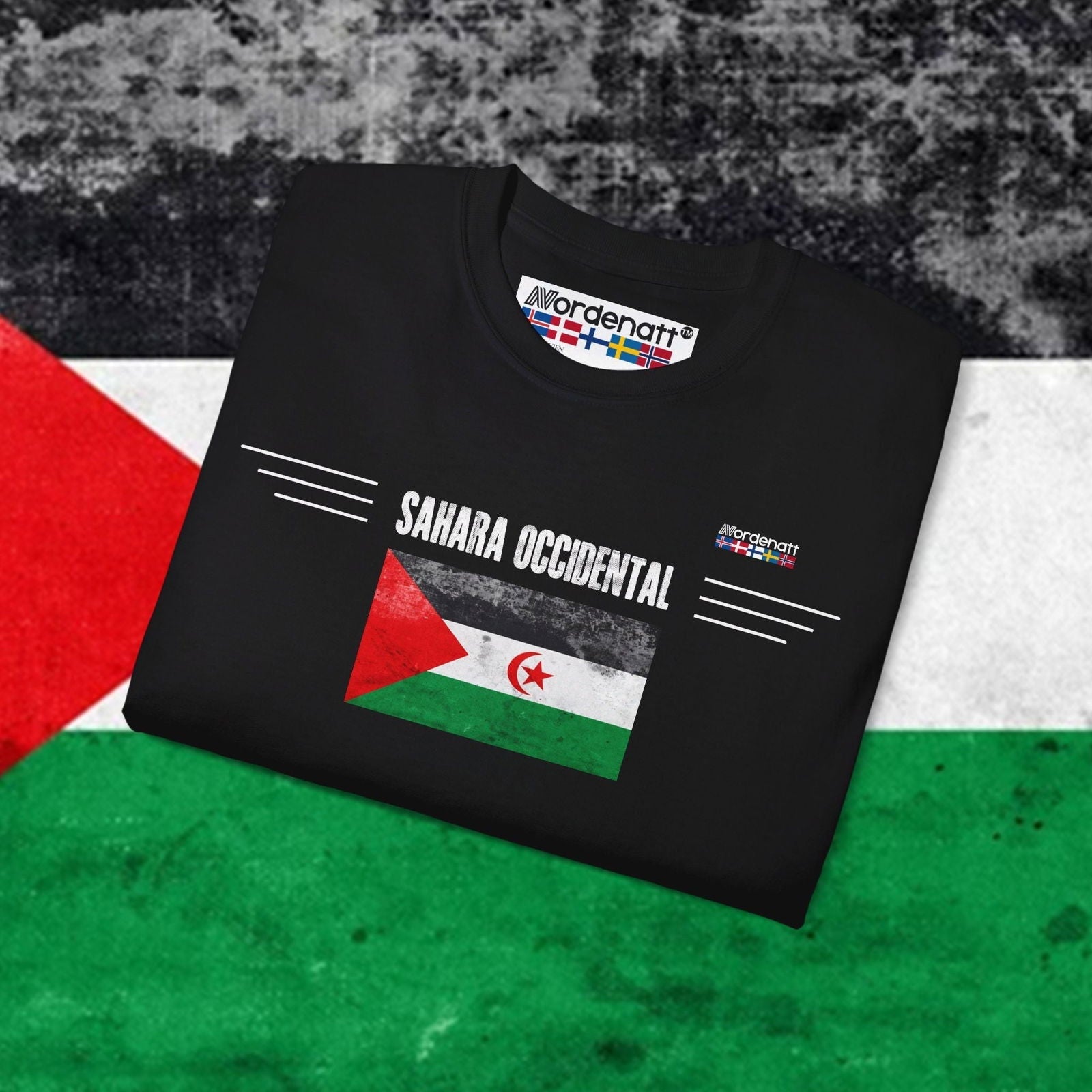 Western Sahara Flag Premium T-Shirt - Nordenatt TM