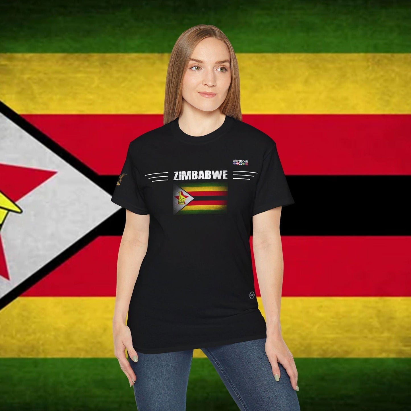 Zimbabwe Soft Cotton Flag T-Shirt - Nordenatt TM