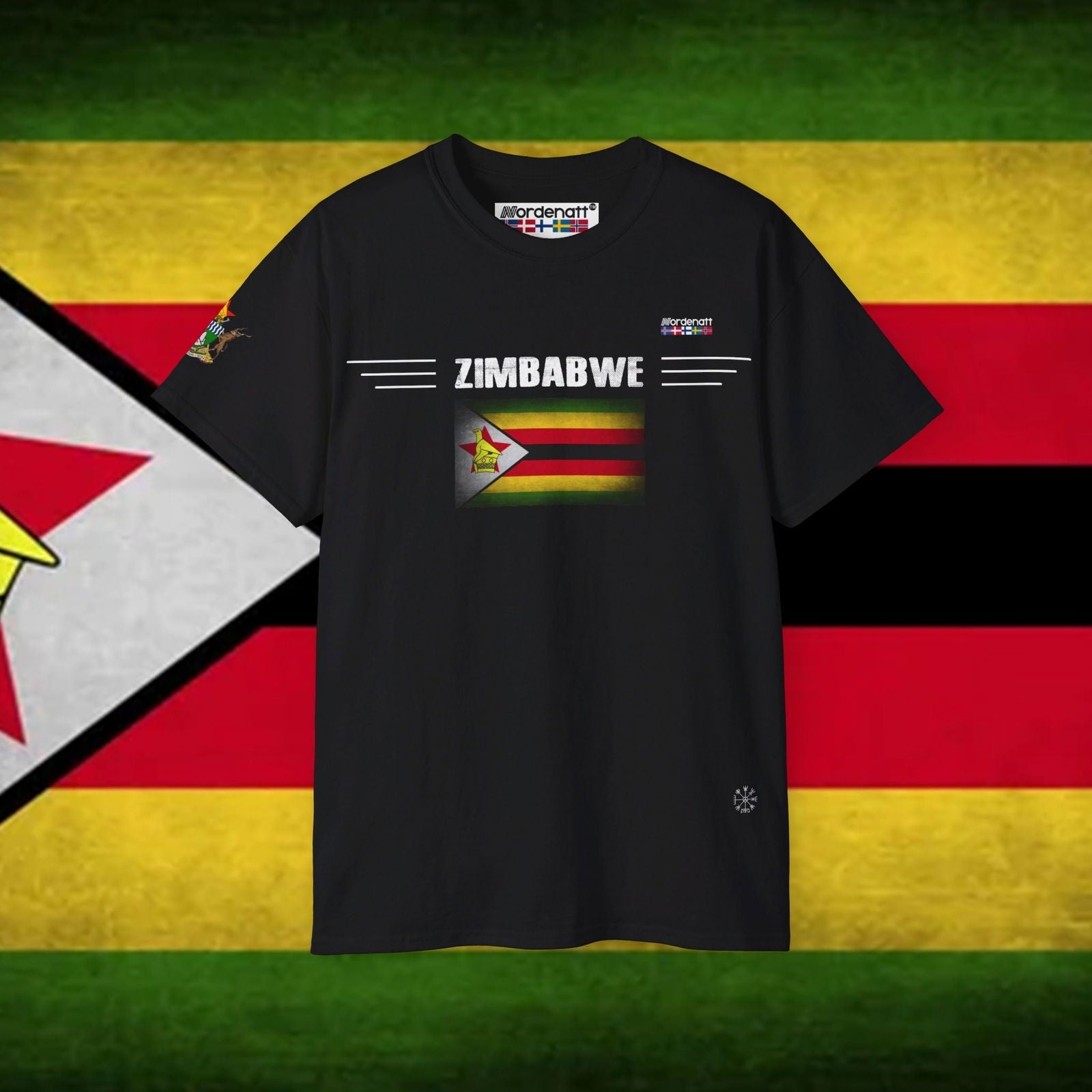 Zimbabwe Soft Cotton Flag T-Shirt - Nordenatt TM