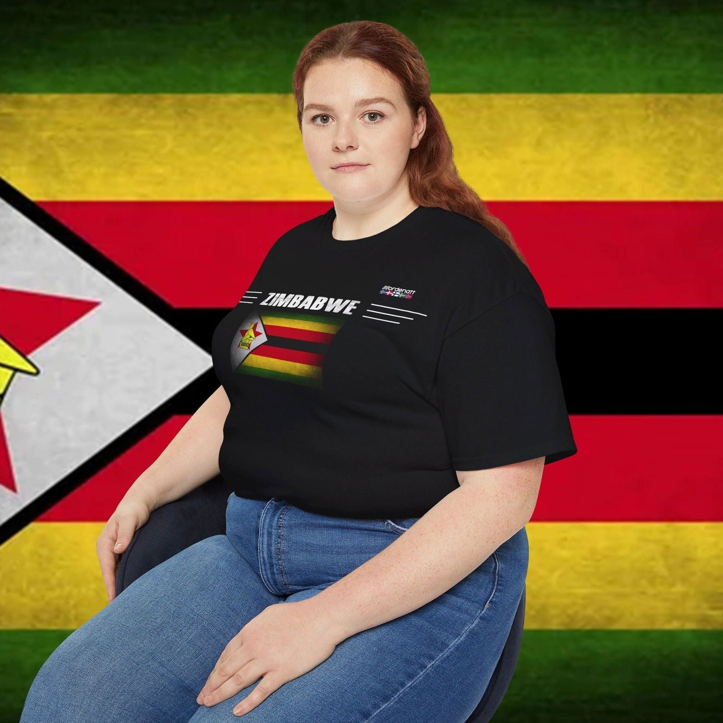 Zimbabwe Soft Cotton Flag T-Shirt - Nordenatt TM